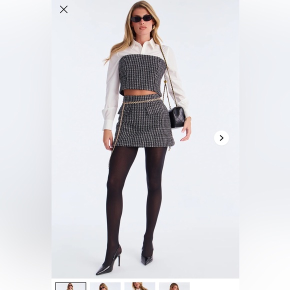 Fashion Nova Dresses & Skirts - Fashion Nova Chic Black and White Mini Skirt and top set